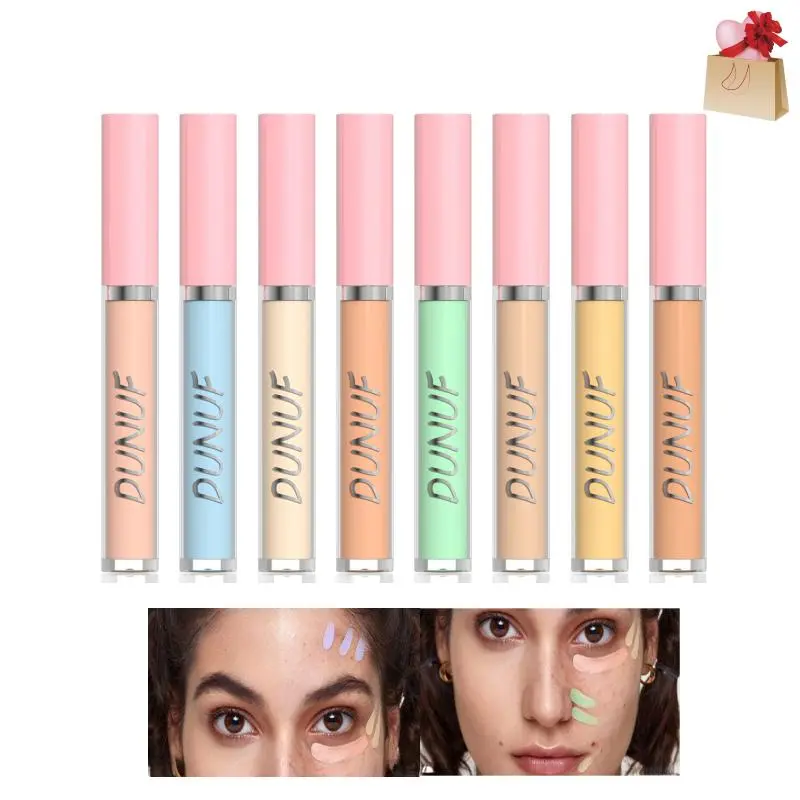 8 Color Long Lasting Liquid Foundation, Matte Finish Oil Control Concealer Foundation, Lightweight Highlighting Makeup Base Primer, Makeup Accessories 0