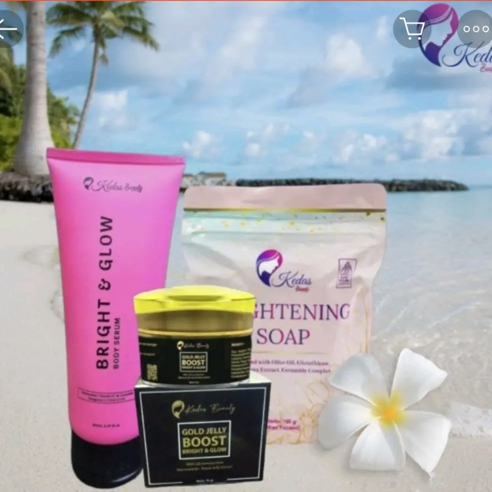 paket lengkap kedas beauty ,serum, sabun dan gold jelly