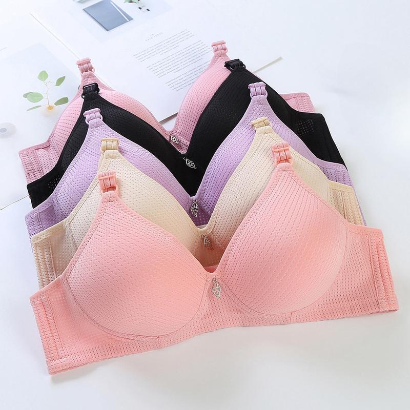 Áo Ngực Có Thể Điều Chỉnh Được Làm Bằng Bông Thoáng Khí, Thích Hợp Cho Phụ Nữ Trung Người Già Và Cao Tuổi, Mềm Mại Và Mỏng, Cúp Khuôn, Áo Ngực Của Mẹ, Ngoại Cỡ, Đồ Lót Nữ Thoải Mái