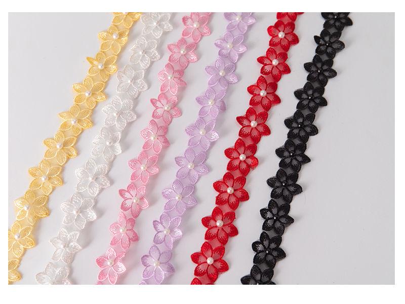 Product Introduction of Phụ Kiện Quần Áo, Hoa Hạt Ren Thêu Một Lớp, Đồ Trang Trí, Túi Dệt Tự Làm, Viền Cổ Áo Và Chiều Rộng Bên 3.5cm, Màu Sắc: 2024 9