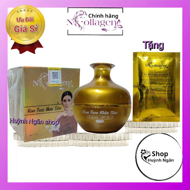Kem face nhân sâm vàng N Collagen skincare làm đẹp da dành cho da khô kèm sét tẩy tế bào