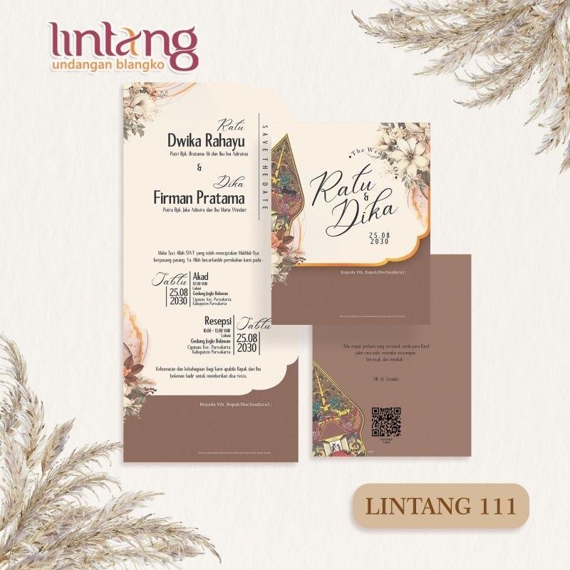 Undangan Pernikahan LINTANG 111 Elegan Modern Paket Lengkap 100 PCS Gratis Label & Plastik - JanjiKita | Default