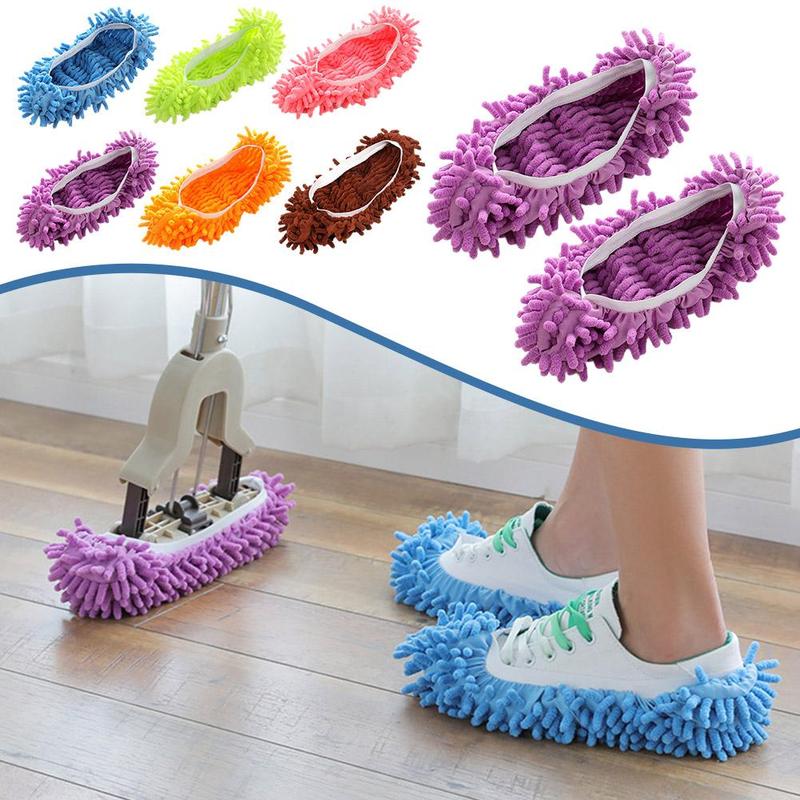 Dust Cleaning Slippers Microfiber Floor Chenille Window Lazy - TikTok ...