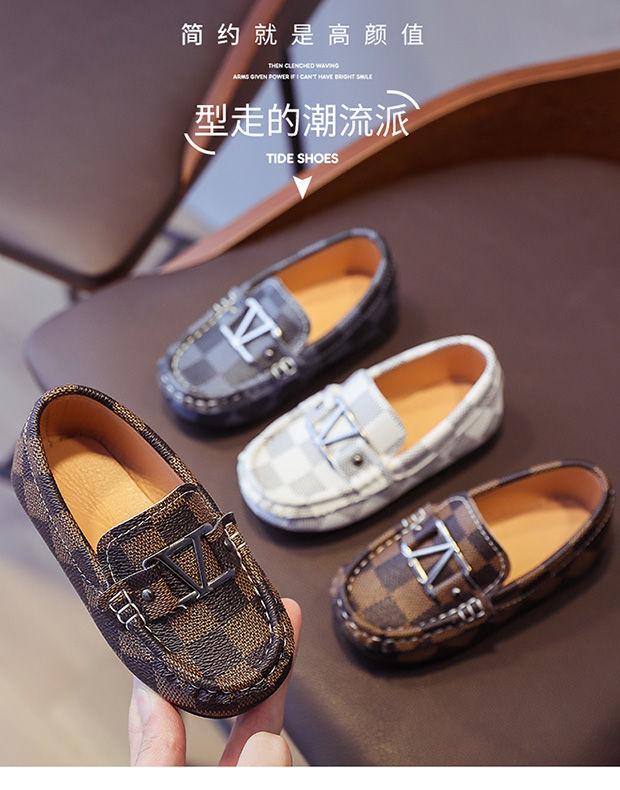 Product Introduction of Giày Da Bé Trai, Gommino Thoáng Khí Cho Trẻ Em, Phong Cách Hàn Quốc, Giày Lười, Lofter, Thích Hợp Cho Mùa Lò Xo Và Mùa Thu, Giày Đế Mềm Cho Bé, Thiết Kế Kẻ Sọc 1
