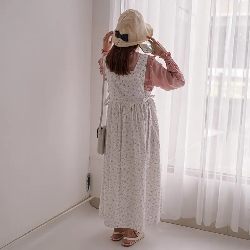 [7.7 BigSale] Himari Midi Dress Korea Motif Bunga Haraskirt Madebyhara Atasan Casual Katun Jepang Wanita Baju 4
