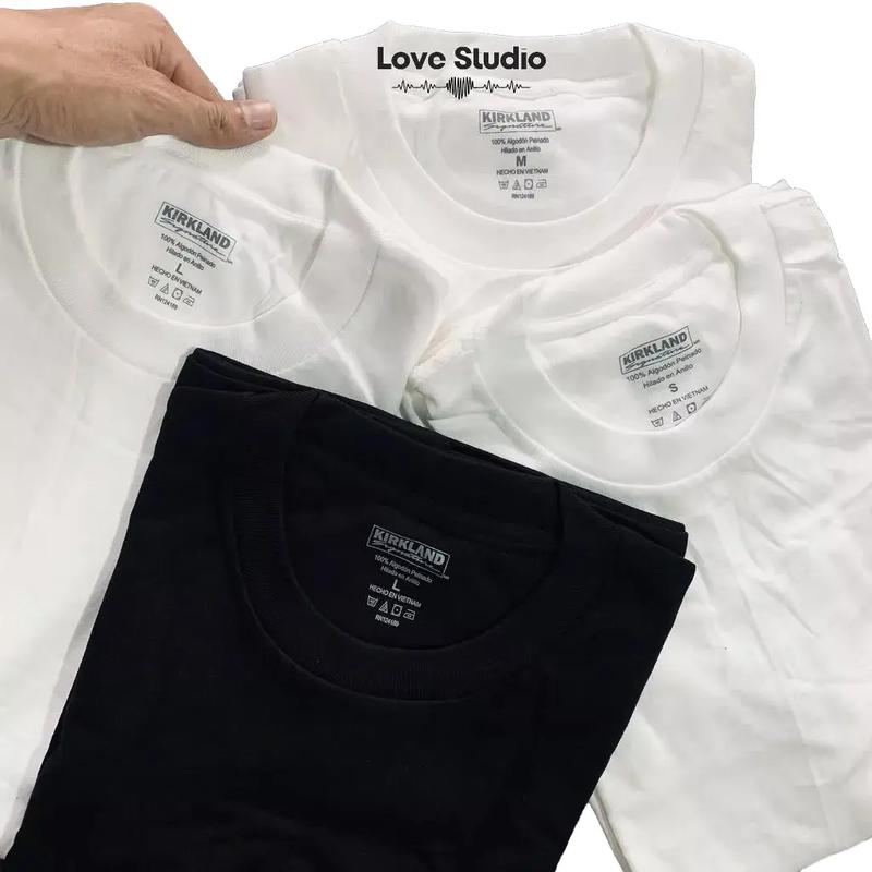 Áo thun Mỹ Kirkland form Châu Âu tay lỡ chất cotton 1oo% phông oversize Nam nữ unisex đủ cả big size  L66 Studio thời trang cá tính Menswear Top Cổ Tròn