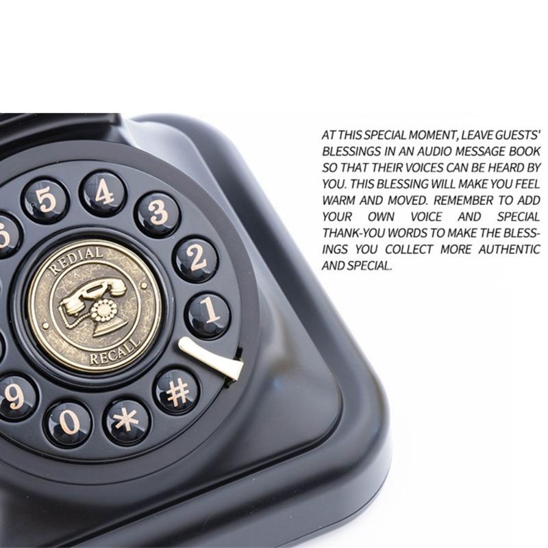 Product Introduction of High Quality Decoration Crafts Audio Guest Book Wedding Party Diy Gathering Audio Decorative Telephones Guestbook Telephone Home 38