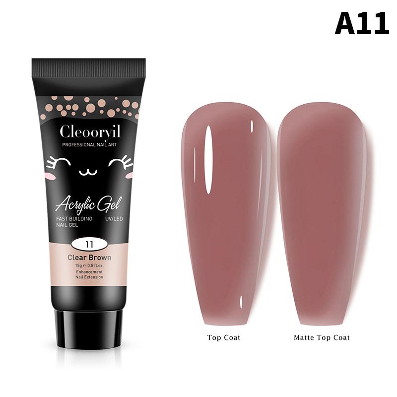 Product Introduction of 15ML Multicolor Poly Nail Polish Gel Acrylic Extension Glue Professional Semi Permanent Resin Art Crystal Nail Glue Durable Nail Art Nail Care Uv Cutics Manicure Cosmetic 39