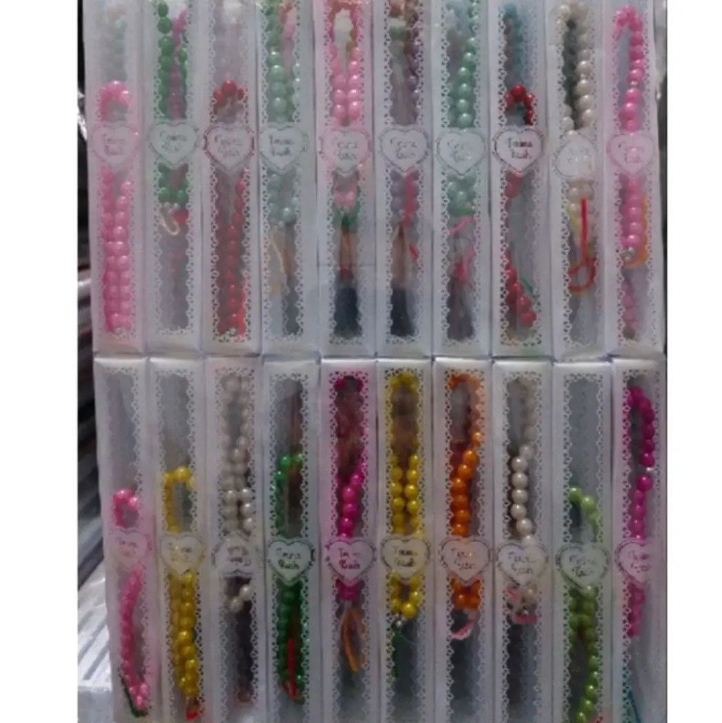 50pcs TASBIH MUTIARA KECIL 6MM KEMAS MIKA TASBEH Souvenir Pernikahan Ulang tahun murah unik lucu sovenir Muslim Motif