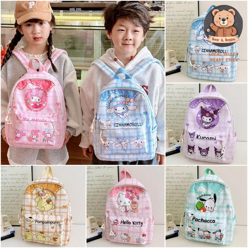 B&B Girl Kids Bag Kuromi Cinnamoroll Melody Sanrio Backpack Beg Sekolah School Bag Kindergarten Beg Budak Murah Beg Tadika Taska Beg Kanak-Kanak Melody Bag Hello Kitty Bag Cinnamoroll Bag Women's Bag Cute Cartoon Backpack 0