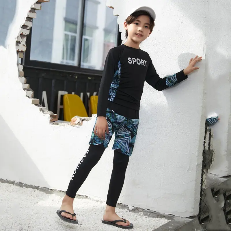 Bộ Đồ Bơi, Dài Tay, Bảo Vệ Tia Cực Tím, Thoải Mái, Dành Cho Bé Trai Và Bé Gái, Thích Hợp Cho Trẻ 2-14 Tuổi, Bộ Đồ Bơi Trẻ Em, Bộ Đồ Bơi Bé Trai, Bộ Đồ Bơi Bé Gái 6