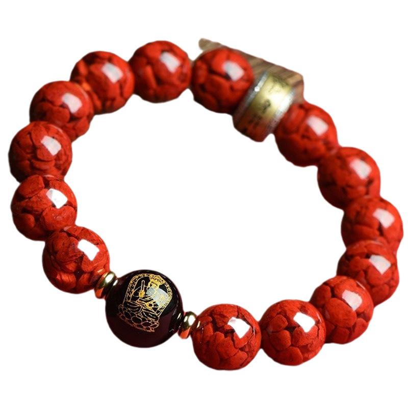 Crystal Sand Cinnabar Bracelet Zodiac Year Buddha Crystal Cinnabar Bracelet Twelve Zodiac Signs Unisex Cinnabar Bracelet 5