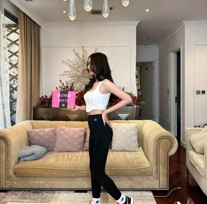 24DQNU201/23DQNU10-Quần legging GUNO MATE NỮ DÀI TRƠN hộp hồng, quần LÓT NỈ hộp đen su đúc nâng mông siết eo SP5 Women