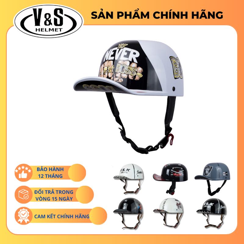 Mũ Bảo Hiểm 1/2 Đầu Mõ công S05 Hàng Chính Thương Hiệu V&S Chính Hãng, Tháng Sản Phẩm Thời Trang Và Cao Cấp Bảo Hành 12