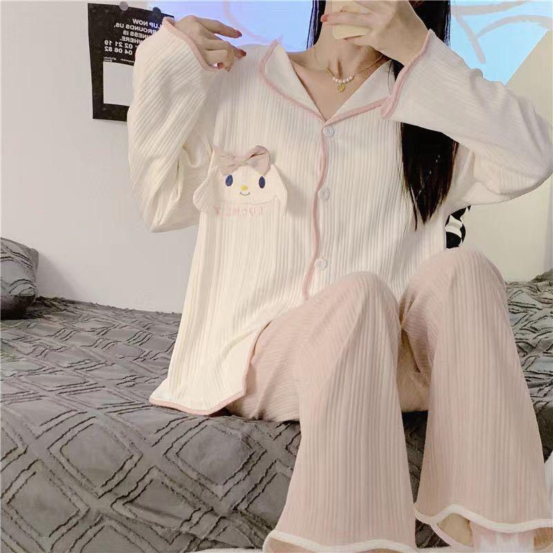 Product Introduction of Bộ Đồ Ngủ Nữ, Bộ Sưu Tập Mới Cho Năm 2025, Phong Cách Nhật Bản, Bộ Đồ Mặc Nhà Có Thể Đeo Được, Ngọt Ngào Và Dễ Thương, Áo Dài Tay Và Quần Dài, Thích Hợp Cho Mùa Xuân Và Mùa Thu 2