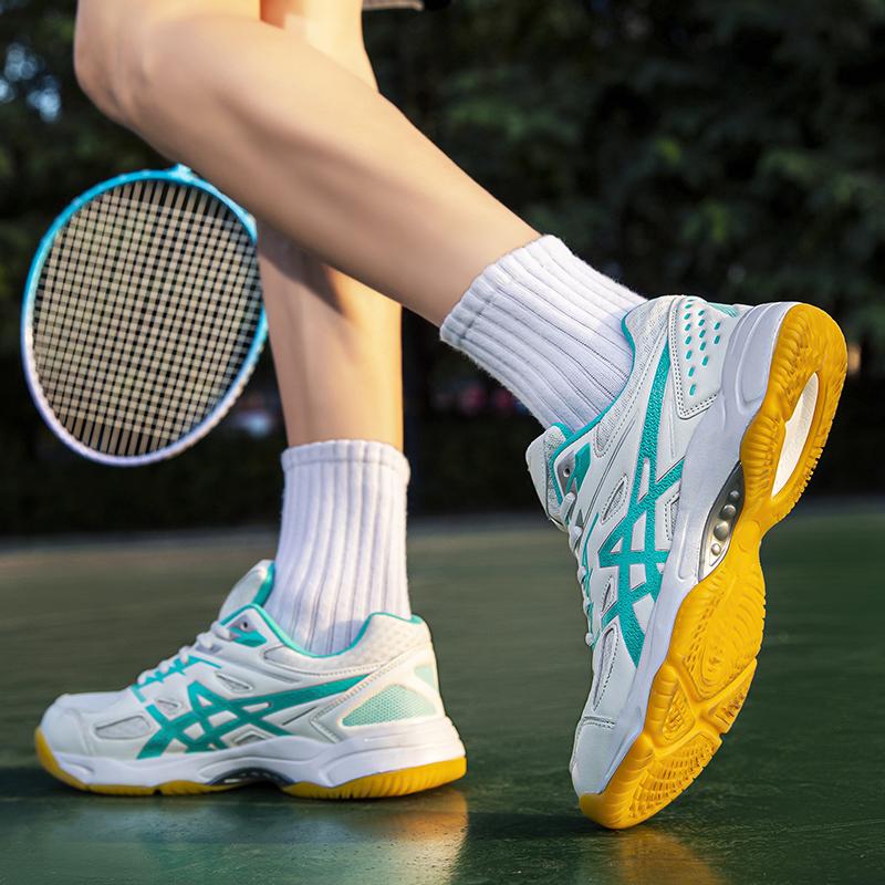 Product Introduction of Kasut sukan bernafas untuk lelaki dan wanita, kasut badminton, olahraga, anjal, baru Sneakers Shoes 18