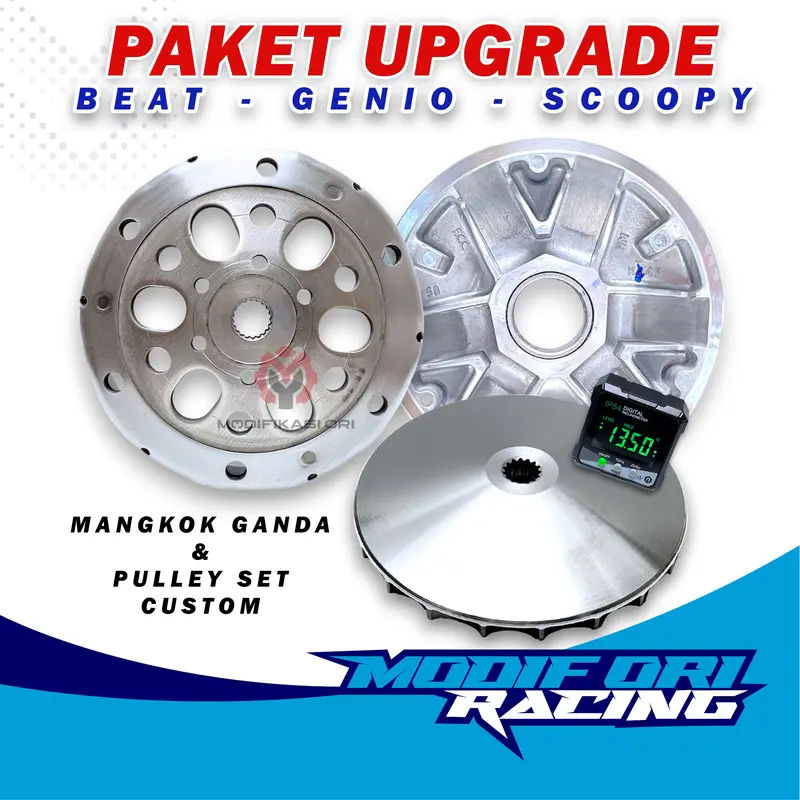 PAKET FULL-BEAT-GENIO-SCOOPY PAKET KIRIAN CVT UPGRADE CVT CUSTOM BUBUT Motorcycle 1