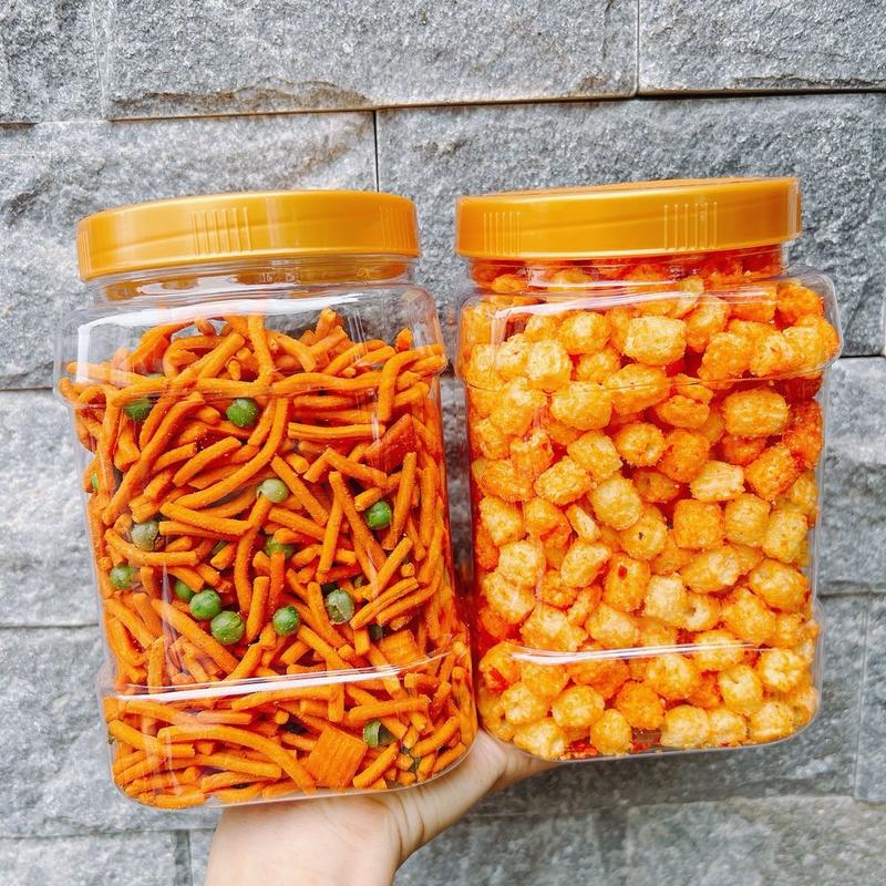  Combo 1KG Nui sấy bơ x Bim bim que ngon tiết kiệm chất lượng đồ ăn vặt haovosnack Thức Ăn Food bimbim sen giòn cay 