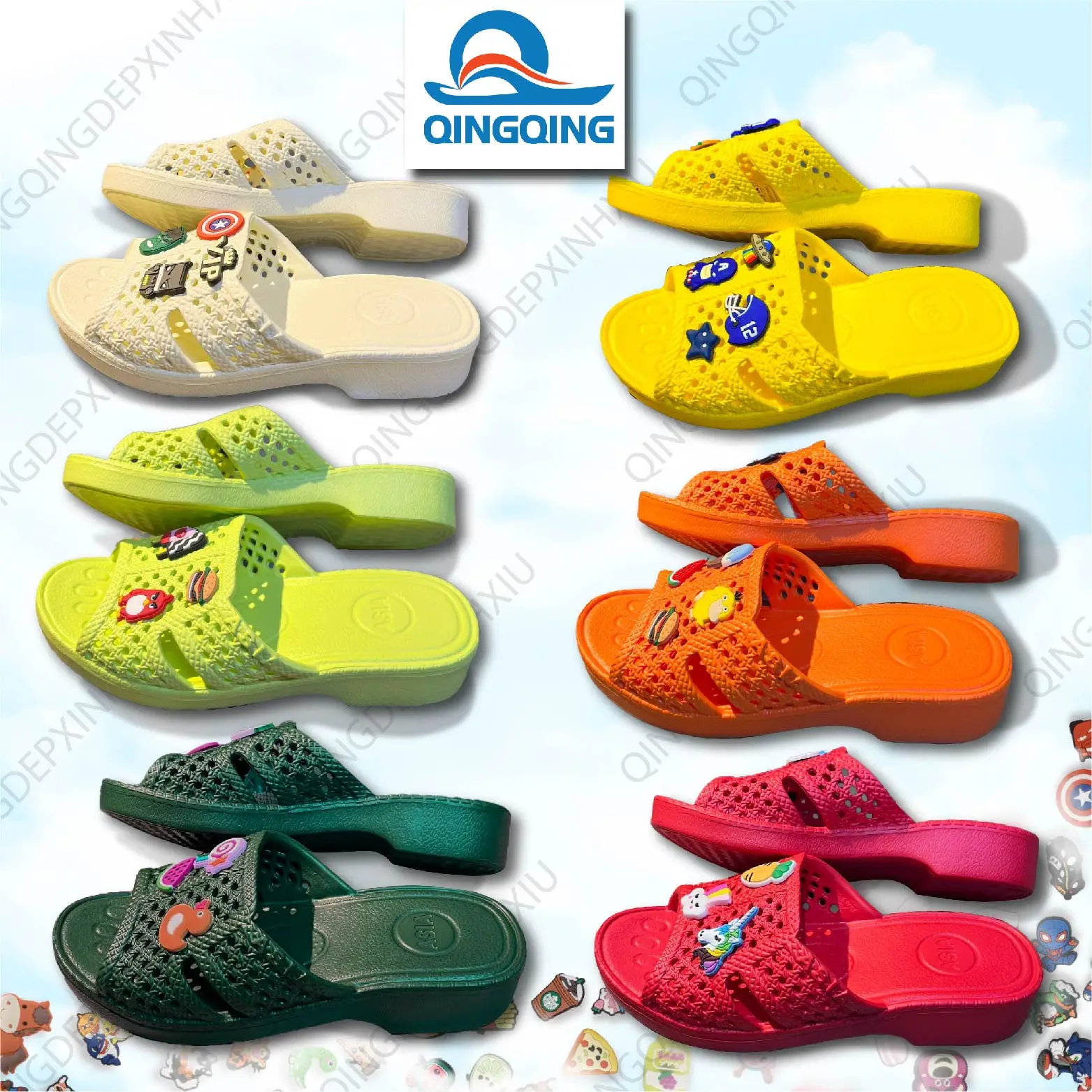 Dép tổ ong ASIA (size 35 -44) kèm Sticker form chuẩn- Hàng chính hãng, Đế Bằng dày 3.5cm phù hợp Nam Nữ