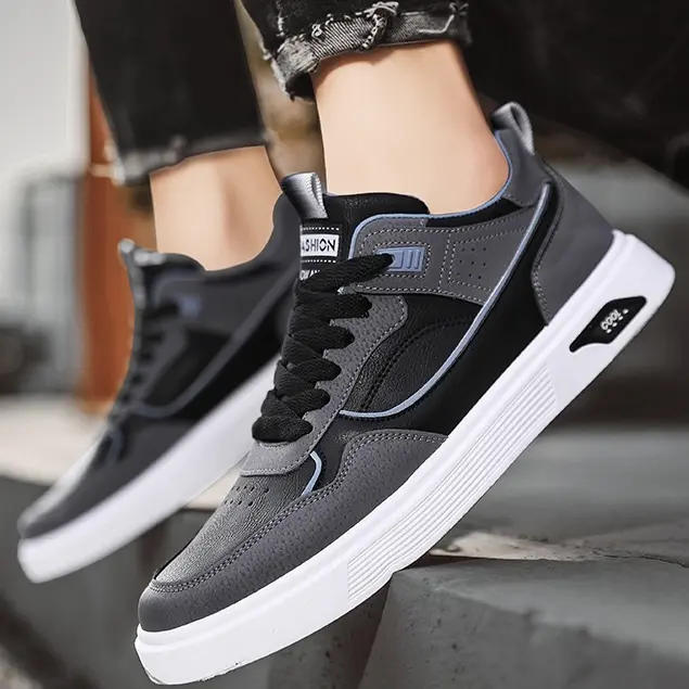Keeping Sepatu Pria  Sneakers Cowok Dewasa Keren Sepatu Kerja Kuliah Travelling Sepatu Olahraga Sekolah Lari Hitam New Running Shoes Outdoor  KSR116 4