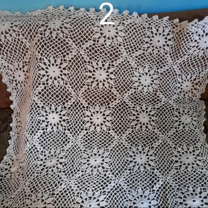 taplak meja rajutan ukuran 90x90cm Taplak Meja 3