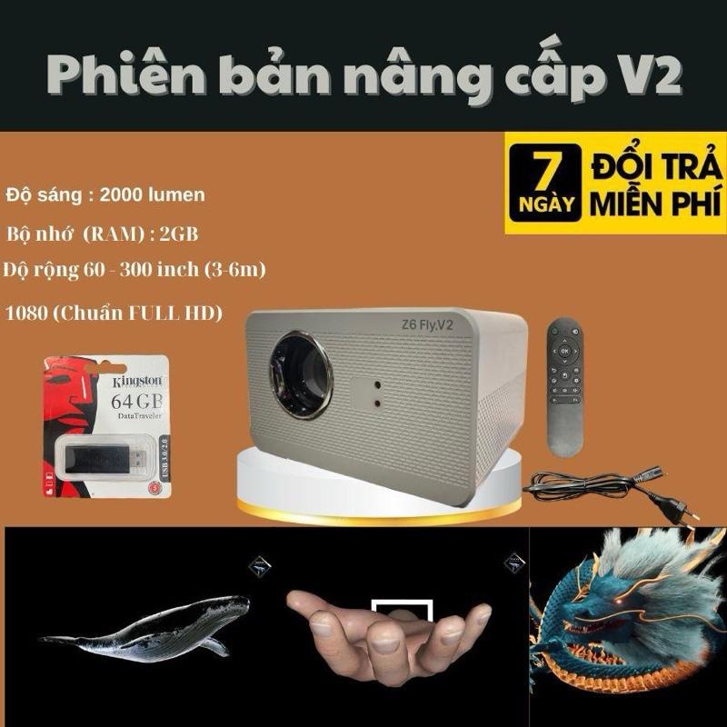 Máy chiếu Z6 V2 Fly Full HD  - Tặng kèm USB hiệu ứng 15 TIẾNG