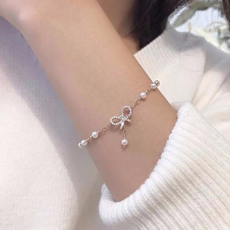 Product Introduction of Vòng Tay Quyến Rũ Nơ Thời Trang Cho Nữ, Chất Lượng Cao, Vòng Tay Dây Chuyền Mỏng, Thời Trang, Quà Tặng Cô Gái Xin Chào, [PPP] 8
