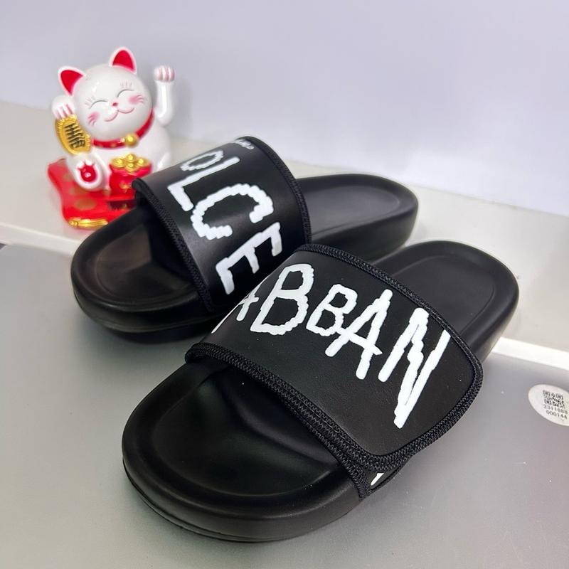 Dép nam nữ quai ngang xé nhám màu đen chữ gabana dép  dán dép dép  dg