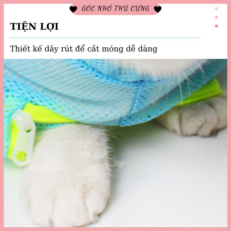 Túi lưới đa năng cho chó mèo - Túi tắm cho mèo, hỗ trợ cắt mó.ng 6