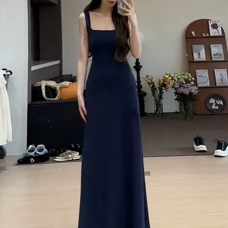 VÁY 2 DÂY NỮ CÚP NGỰC CỔ VUÔNG DÁNG DÀI, ĐẦM BODY HAI DÂY ALISA KIỂU NỮ TÍNH (Bigsize) | BigBuy360 - bigbuy360.vn