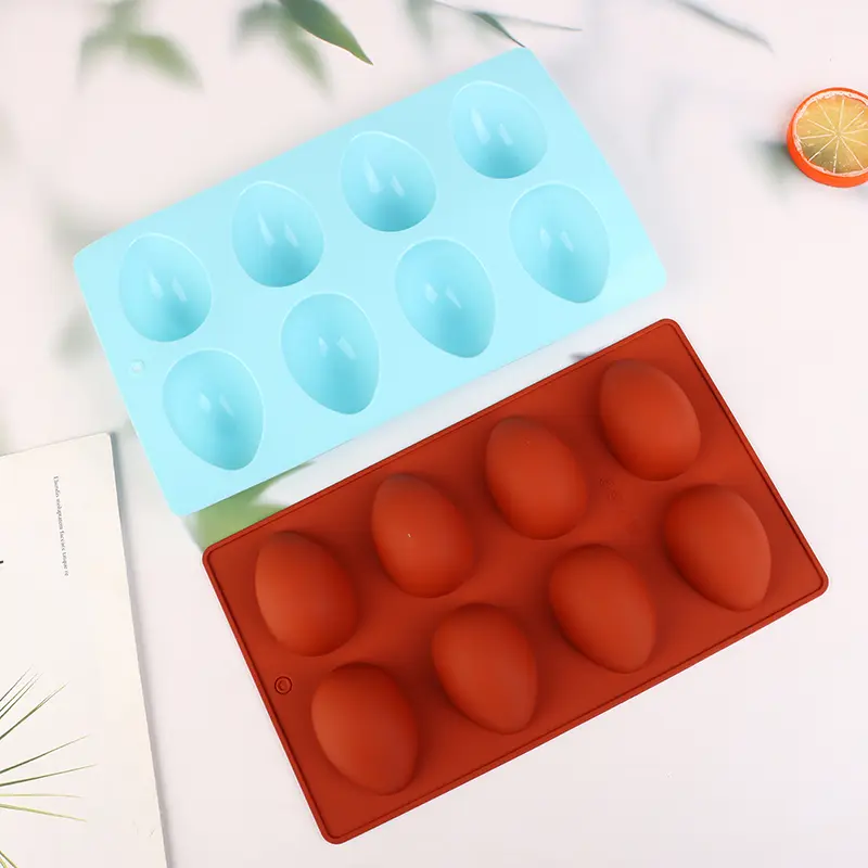Khuôn Nướng Bánh Silicon, Hình Trứng Phục Sinh (8 Quả Trứng), Thích Hợp Làm Bánh, Sô Cô La, Pudding Và Khay Đá, Khuôn Xà Phòng Tự Làm Phục Sinh, Quà Tặng Thủ Công 5