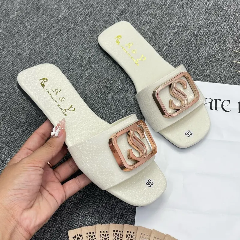 [2 ĐÔI 100 K] Dép Lê CHỮ S Nhà San San Quai Ngang, Mua Combo Giá Rẻ DéP Nữ 5