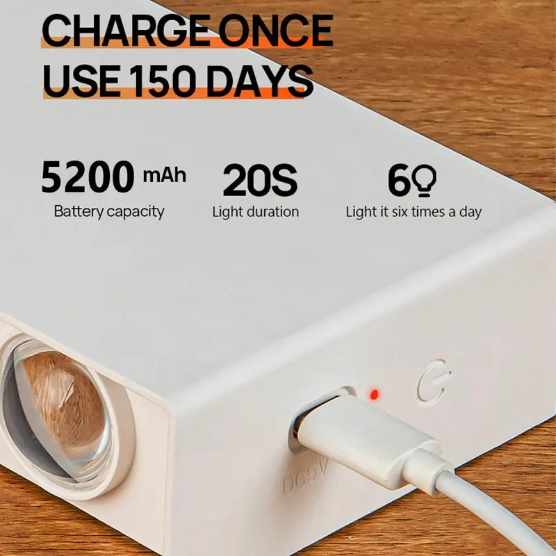 LED Magnetic Wall Lamp, USB Rechargeable Reading Wall Lamp, Adjustable Light Wall Lamp for Home Living Room Bedroom 3