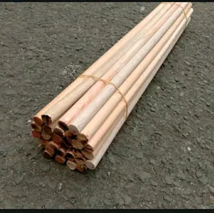 Kayu Bulat Stick Dowel Diameter 22mm panjang 1 meter macrame gagang sapu gantungan baju