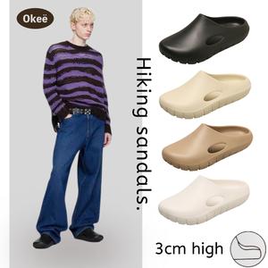 【Tawii.Okee】Outdoor anti-slip slippers for men and women with the same style round head EVA air-friendly slippers