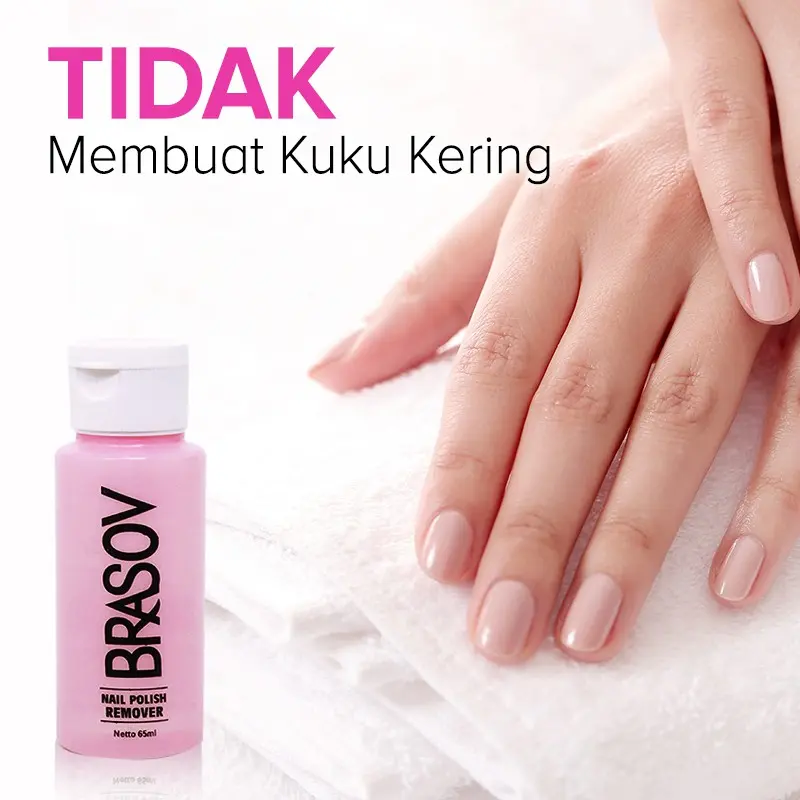 ASETON BRASOV Pembersih Cat Kuku 65 ML Penghapus Kutek / Nail Polish Remover Kutek 1