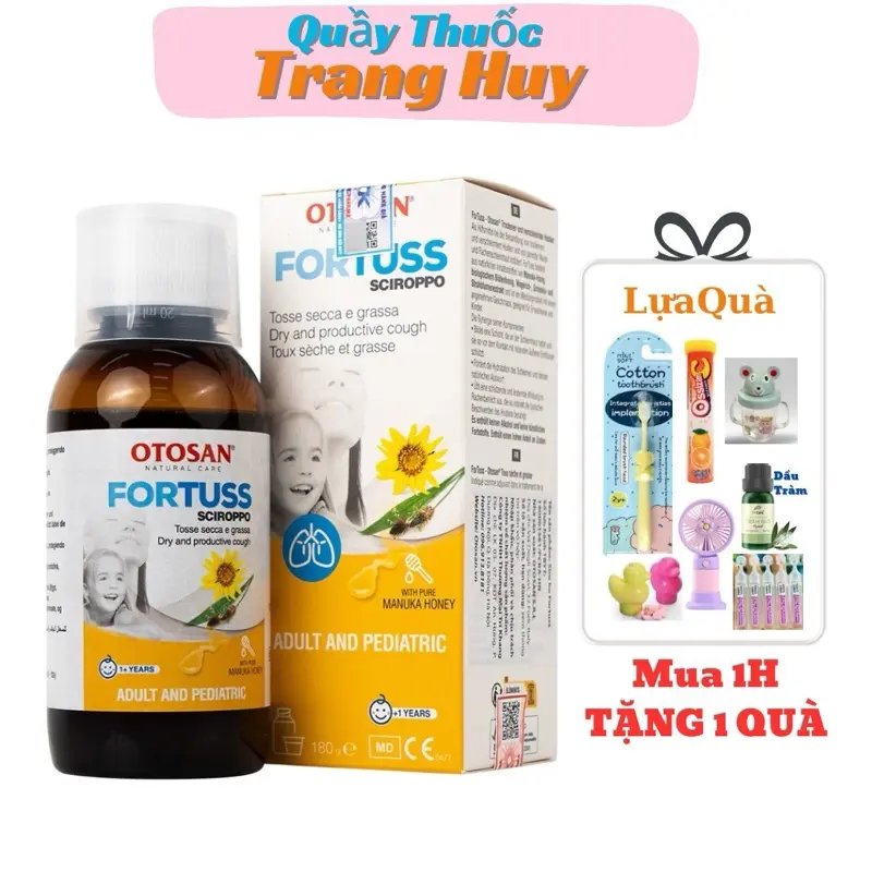 Siro Ho Thảo Dược Fortuss Otosan - Hỗ trợ Bổ Phế , Làm Dịu Con Ho, Bảo Vệ Niêm Mạc