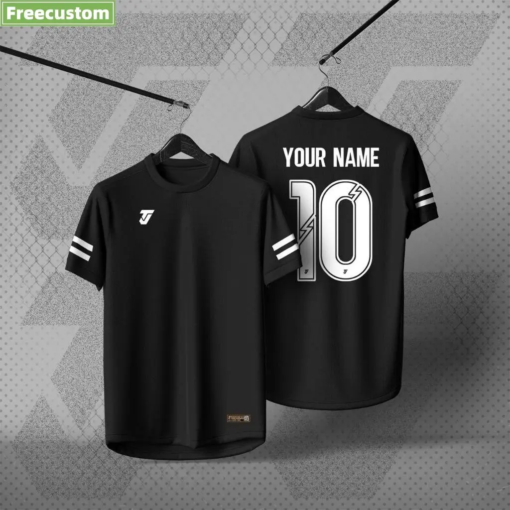 baju jersey custom nama Jersey Custom Name TJ Double Line FREE Custom Nama Nombor Jersey Microfiber Unisex (FAST SHIPPING) Breathable mesh printed T-shirt made of high-quality ultra-fine fiber fabric with elastic properties