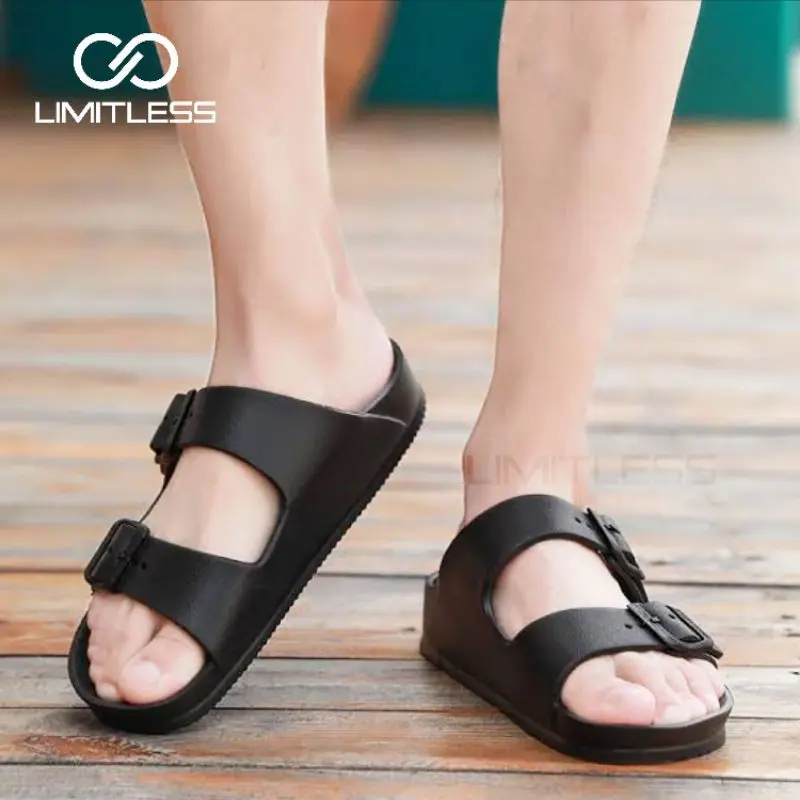 Sandal Tali Pria Sandal Selop Laki-laki Sendal Strap Cowok Kasual Sendal Ringan Bahan Karet Anti Air 4