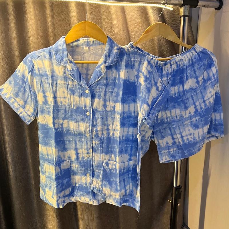 Piyama Baju Tidur Adem Premium Wanita Blupiyama Celana Pendek Lengan Pendek Musim Panas Katun Rayon - Setelan 7