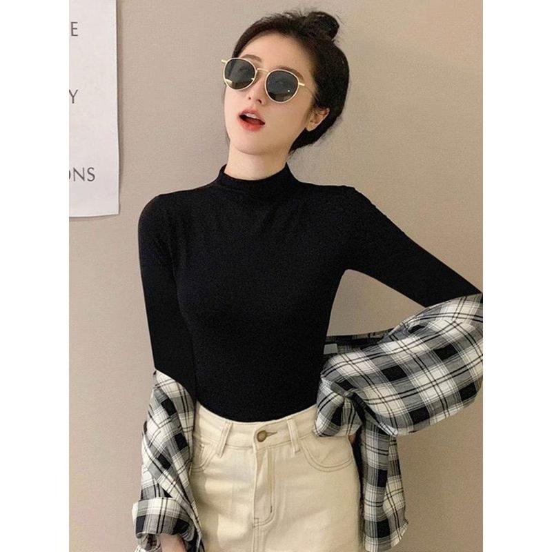 Product Introduction of Set Áo giữ nhiệt Nữ MIKASA cổ cao 3 phân , Áo dài tay lót nỉ mẫu mới năm 2024 Women Top 2