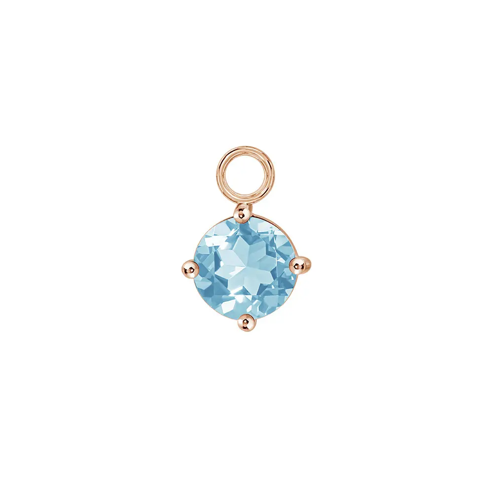 PRIMA จี้ประดับอัญมณี Sky Blue Topaz Confetti Huggie Collection (สำหรับใส่ต่างหู)