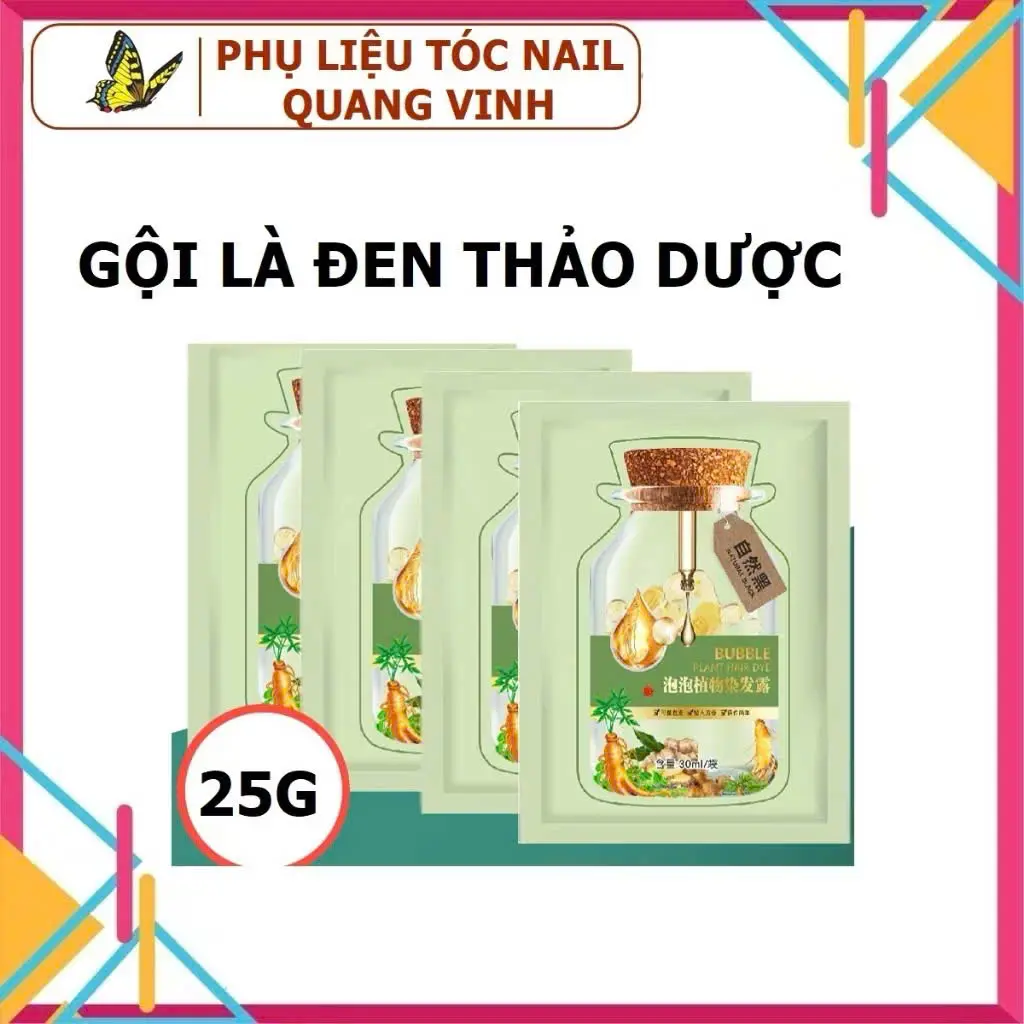 [Đồng giá 2000đ/1 gói] Dầu gội thảo dược phủ bạc 4 màu gói 30ml