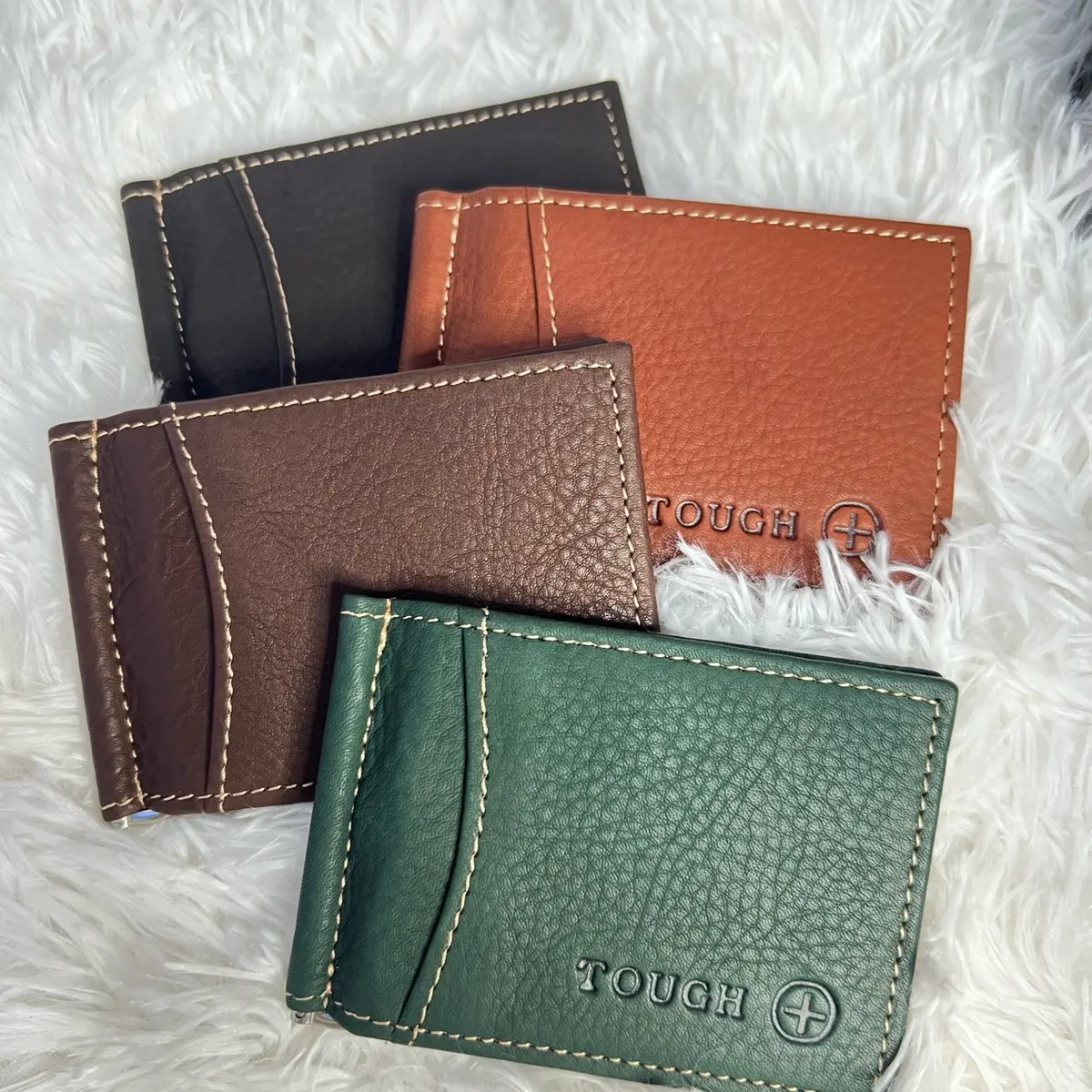 กระเป๋าสตางค์หนังแท้ Tough รุ่น หนีบแบงค์ (คละโลโก้) men's money clips
