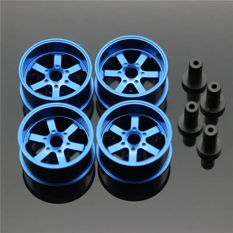 Roda Ringan, Diameter Tengah, Bahagian Buatan Sendiri, Untuk Tamiya MINI 4WD, Roda Berwarna, dengan Cakera Aluminium, 1 Set, L005, Dijual dalam Set