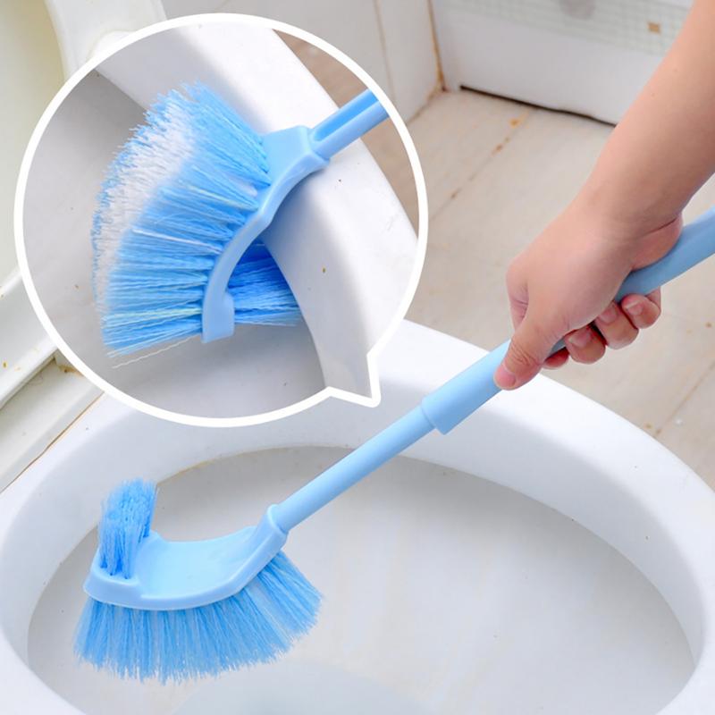 Dụng Cụ Cọ Vệ Sinh Toilet 2 Đầu Nhựa PP Cước Màu - Cây Chà Bồn Cầu Tiện Lợi Làm Sạch 4