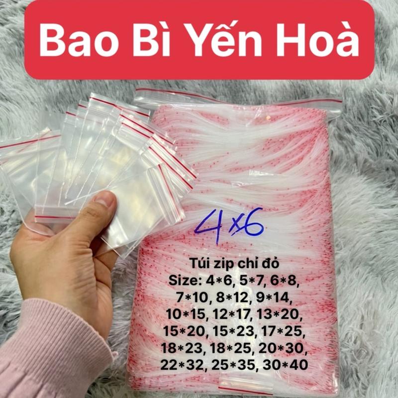 1kg túi zip chỉ đỏ, túi zipper chỉ đỏ đựng các loại thực phẩm hàng đẹp, dày dặn, chất lượng