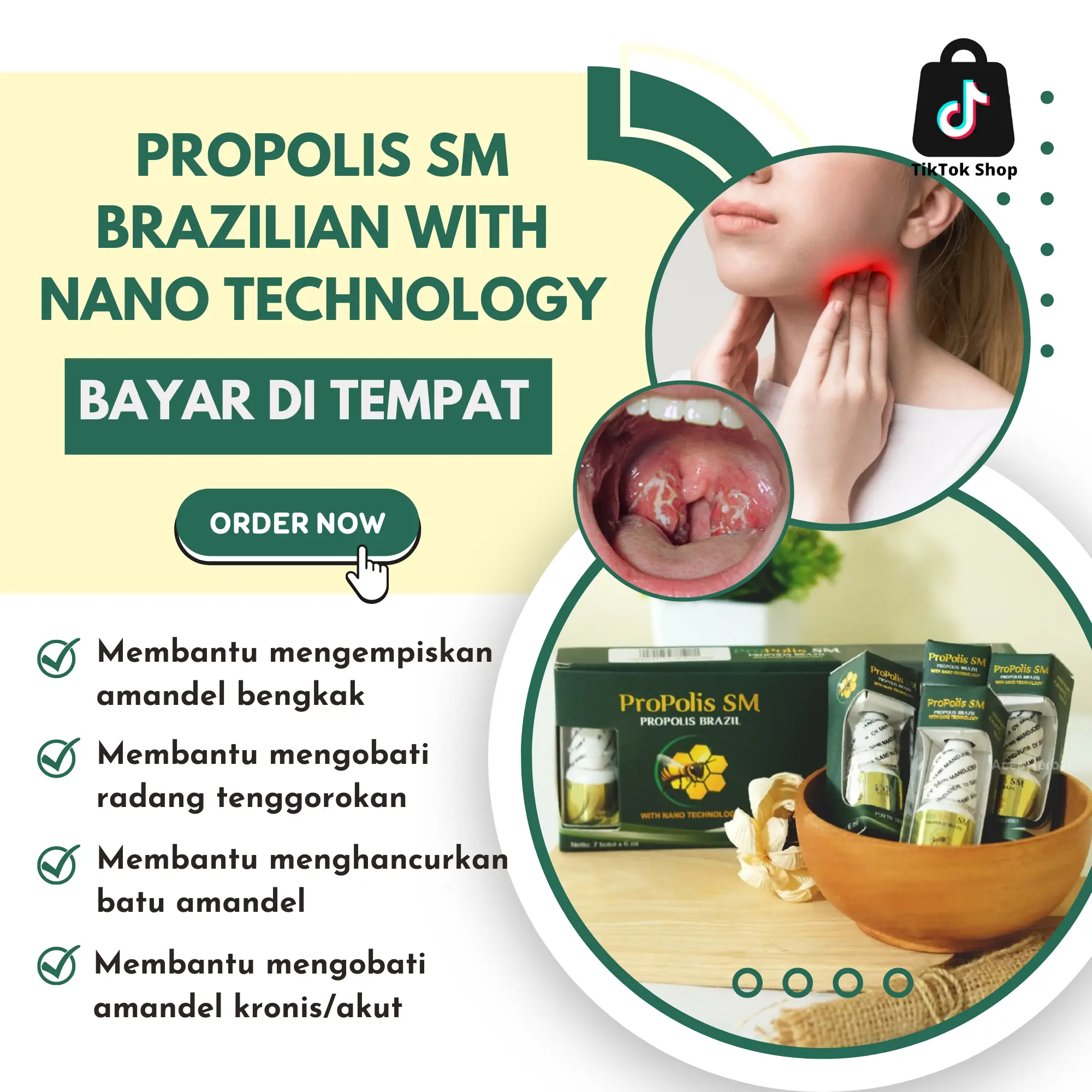 PROPOLIS SM Herbal Isi 6 ML Untuk Mengempiskan Amandel Sulit Menelan Radang Tenggorokan Original