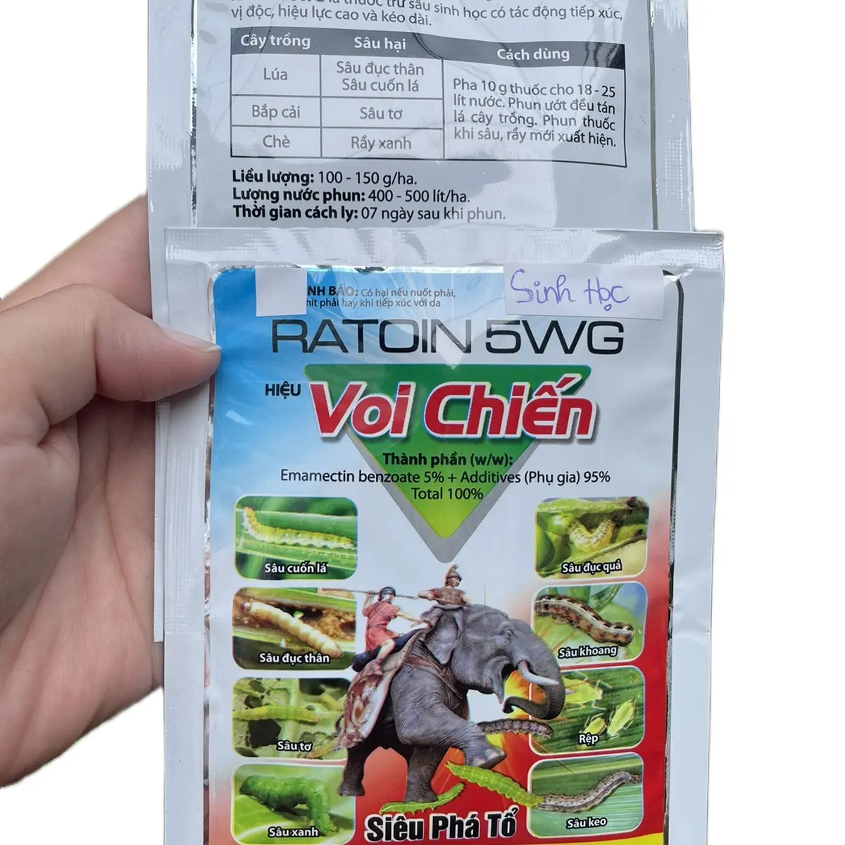 “Phân bón” Voi Chiến _ gốc Ema…mectin, sinh học, mát cây, dễ sử dụng, an toàn, hiệu quả cao.