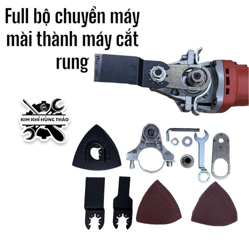 Bộ Dụng Cụ Chuyển Đổi Máy Mài Sang Cắt Rung Đa Năng Gắn Máy Mài Cầm Tay - Cắt Gỗ ,Kim Loại( gồm bộ đầu chuyển và 5 món)